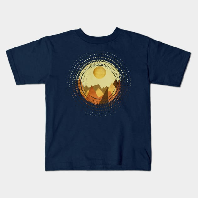 Retro landscape I Kids T-Shirt by ViviGonzalezArt